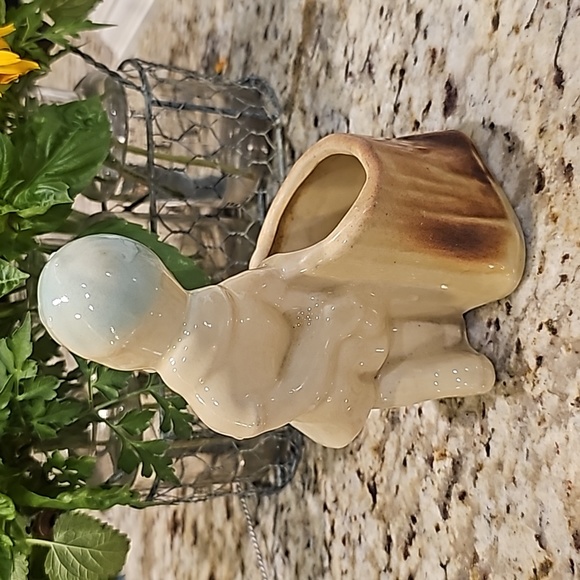 4 for$25! Vintage Shawnee Pottery Dutch Boy Basket Planter Vase USA 533  Pot - Picture 4 of 5